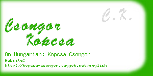 csongor kopcsa business card